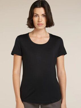 Icebreaker 125 Cool-Lite Merino Wool Base-layer Scoop Neck Short Sleeve Top XS